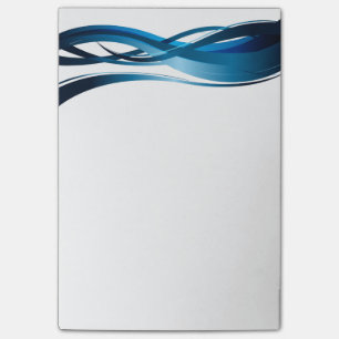 Blue Wave Modern Abstract Patroon Post-it® Notes
