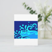 Blue Wave Modern Designs Briefkaart (Staand voorkant)