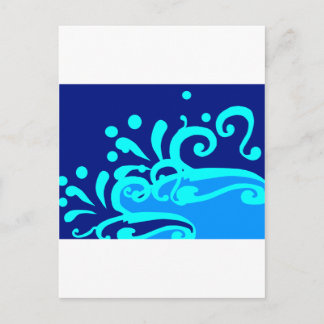 Blue Wave Modern Designs Briefkaart