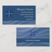 Blue Wave Modern Visitekaartje (Voorkant / Achterkant)