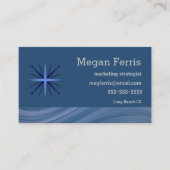 Blue Wave Modern Visitekaartje (Voorkant)