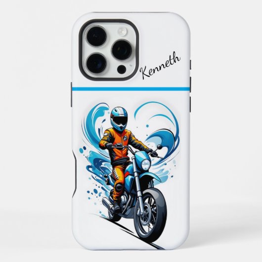 Blue Wave Motorrit iPhone Hoesje (Achterkant)