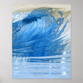Blue Wave Natuur Digital Art Poster (Voorkant)