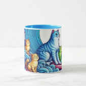 Blue Wave of Cat Ladies voor Kamala Harris Mok (Midden)