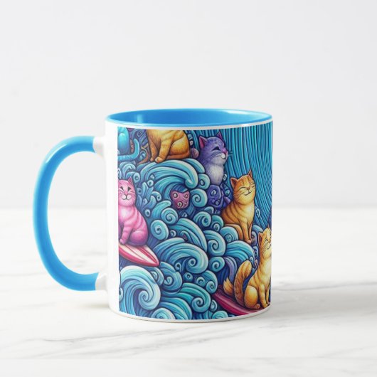 Blue Wave of Cat Ladies voor Kamala Harris Mok (Links)