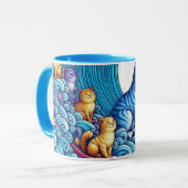 Blue Wave of Cat Ladies voor Kamala Harris Mok (Voorkant links)