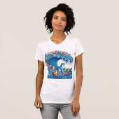 Blue Wave of Cat Ladies voor Kamala Harris T-Shirt (Voorkant volledig)