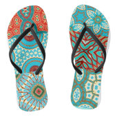 BLUE WAVE ONTWERPER COLLAGE TEENSLIPPERS (Voetbed)