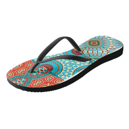 BLUE WAVE ONTWERPER COLLAGE TEENSLIPPERS (Schuin)