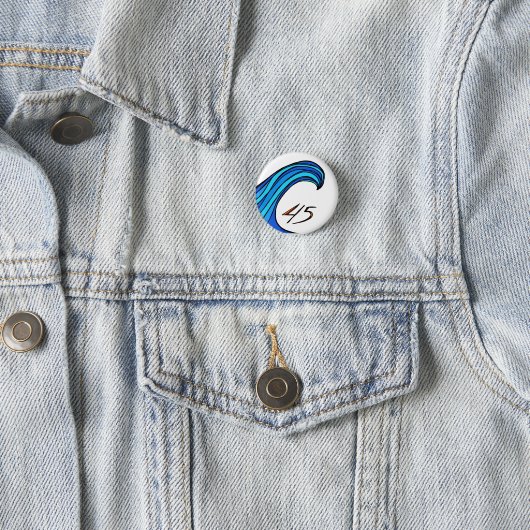 Blue Wave Over 45 Round Button (In situ)