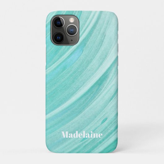 Blue Wave Personal Monogram Case-Mate iPhone Case (Achterkant)