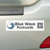 Blue Wave Postcards Bumpersticker (Op auto)