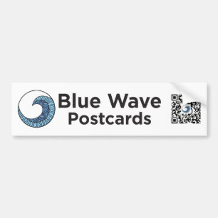 Blue Wave Postcards Bumpersticker