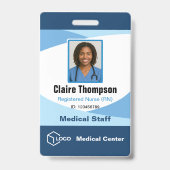 Blue Wave Professional Medical Staff ID Badge (Front)
