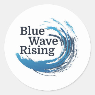 Blue Wave Rising 1,5" kleine Stickers