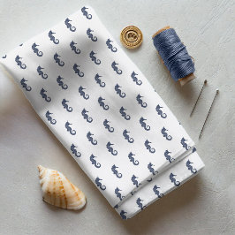 Blue Wave Seahorse Navy/Wht ID836 Stof