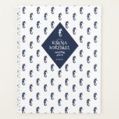 Blue Wave Seahorse Pattern Wedding ID836 Planner
