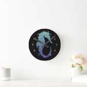 Blue Wave Seahorse Ronde Klok (Huis)