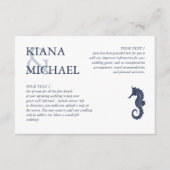 Blue Wave Seahorse Wedding Details ID836 Informatiekaartje (Voorkant)
