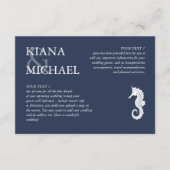 Blue Wave Seahorse Wedding Details V2 ID836 Informatiekaartje (Voorkant)