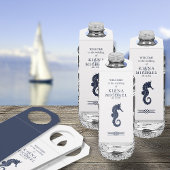 Blue Wave Seahorse Wedding ID836 Bottle Hanger Lab