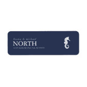 Blue Wave Seahorse Wedding ID836 Etiket (Voorkant)