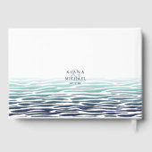 Blue Wave Seahorse Wedding ID836 Gastenboek (Achterkant)