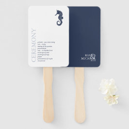 Blue Wave Seahorse Wedding ID836 Handwaaier