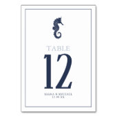 Blue Wave Seahorse Wedding Navy/Wht ID836 Kaart (Voorkant)
