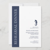Blue Wave Seahorse Wedding Rehearsal Dinner ID836 Kaart (Voorkant)