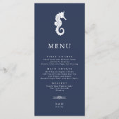 Blue Wave Seahorse Wedding V1 ID836 Menu (Voorkant)