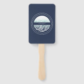 Blue Wave Seahorse Wedding V2 ID836 Handwaaier (Achterkant)