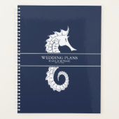 Blue Wave Seahorse Wedding Wht/Navy ID836 Planner (Voorkant)
