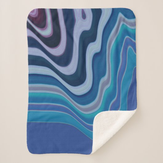 Blue Wave Sherpa Deken (Voorkant)
