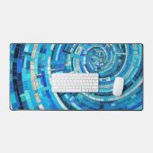 Blue Wave Spiraal Mozaïek Bureaumat (Keyboard & Muis)