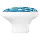 Blue Wave Spiraal Mozaïek Keramische Knop (Zijkant)