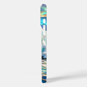 Blue Wave Stained Glass iPhone Case Ocean Design (Achterkant / Links)