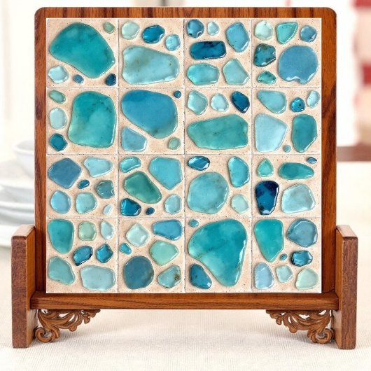 Blue Wave Stone Keramische Tegel Tegeltje