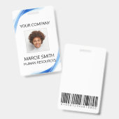 Blue Wave Style Photo ID-kaart Badge (Voor- en achterkant)