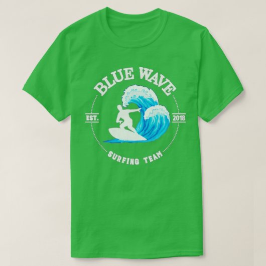 Blue Wave Surfing Team T-shirt (Design voorkant)