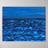 Blue Wave Texture Print (Voorkant)