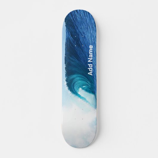 Blue Wave Tube Surfing Lombok Indonesia Custom Persoonlijk Skateboard (Voorkant)