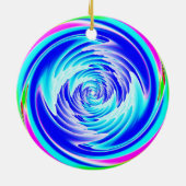 Blue Wave (Verander de woorden) Keramisch Ornament (Achterkant)