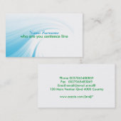 blue wave visitekaartje design (Voorkant / Achterkant)