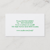 blue wave visitekaartje design (Achterkant)