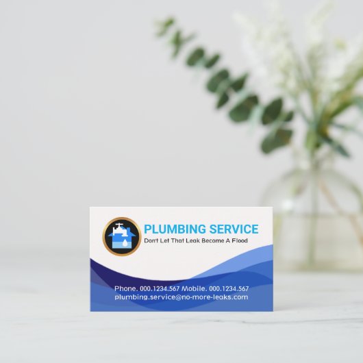 Blue Wave Waters sanitair Visitekaartje (Staand voorkant)