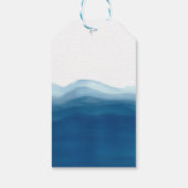 Blue Wave Waterverf Dank u | Cadeau Label Cadeaulabel (Achterkant)