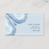 Blue Wave Waterverf Geode Aanbevelingskaartje (Voorkant)