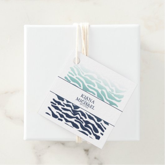 Blue Wave Wedding ID836 Bedankjes Labels (In situ)