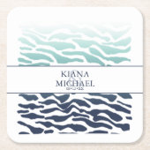 Blue Wave Wedding ID836 Kartonnen Onderzetters (Voorkant)